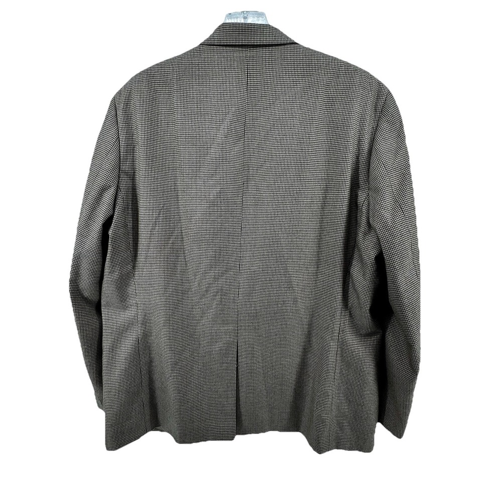 Lauren Ralph Lauren Mens 46R Blazer Brown Houndstooth Blue Overcheck Sport Coat - Picture 4 of 9